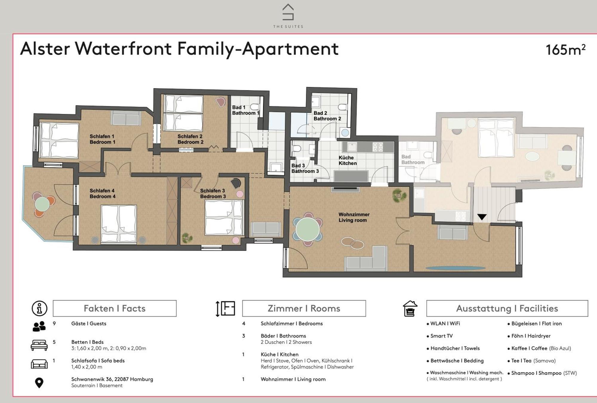 Apartment The Alster Waterfront Family *